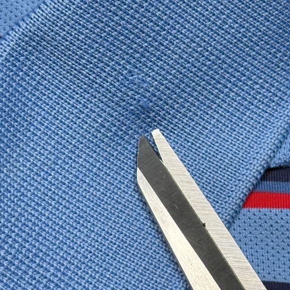 KJUS Polo Shirt Mens XL 54 Blue Stripe Comfort‎ Short Sleeve Performance Golf * - Picture 11 of 11